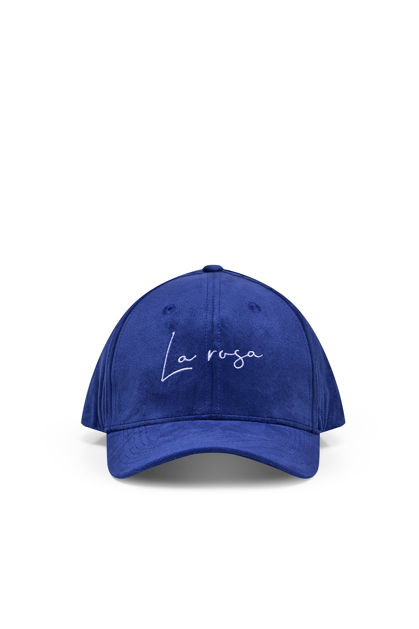 LA ROSA 'BLUEY' SUEDE BASEBALL CAP - BLUE