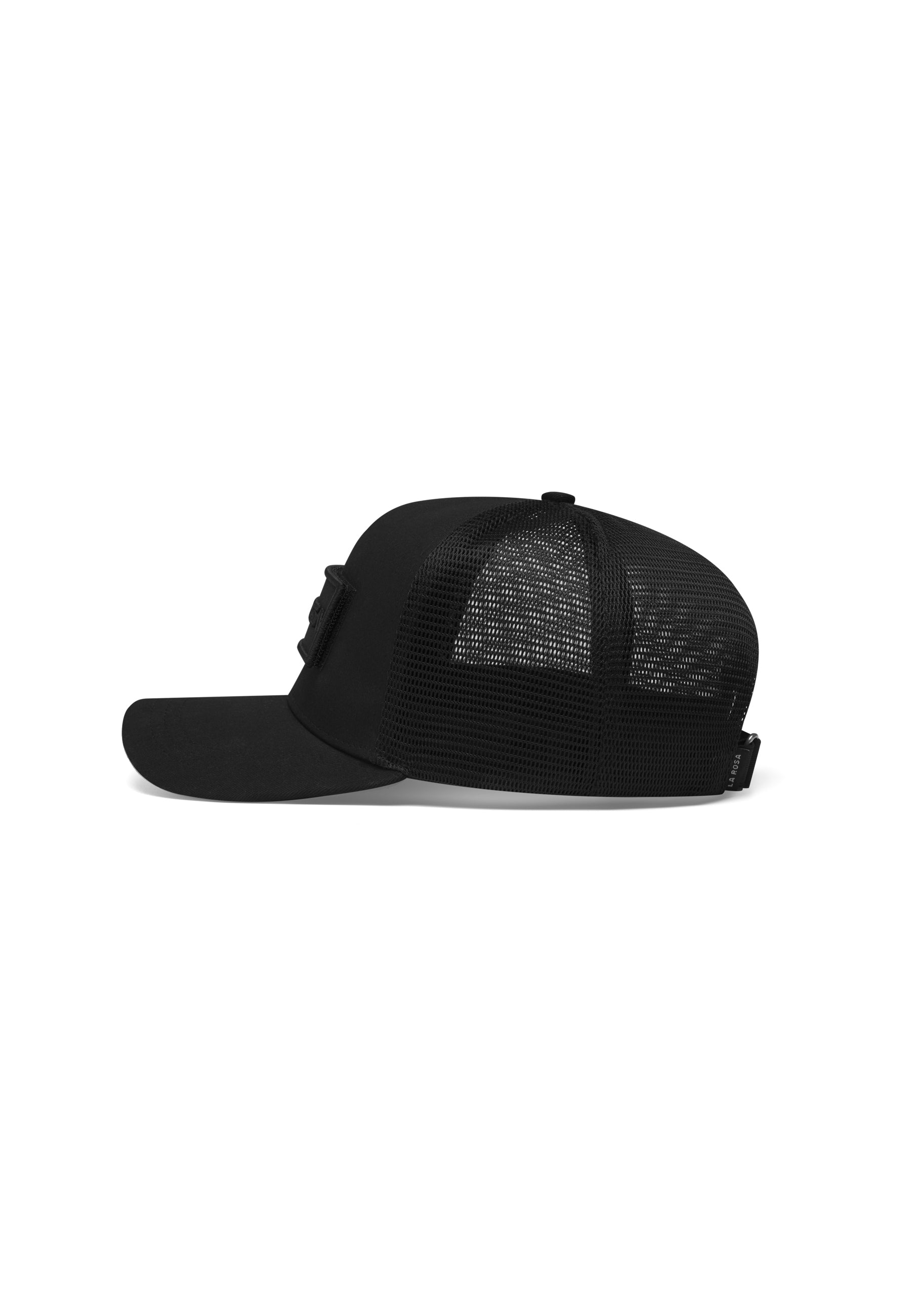 LA ROSA BADGE TRUCKER BASEBALL CAP - BLACK