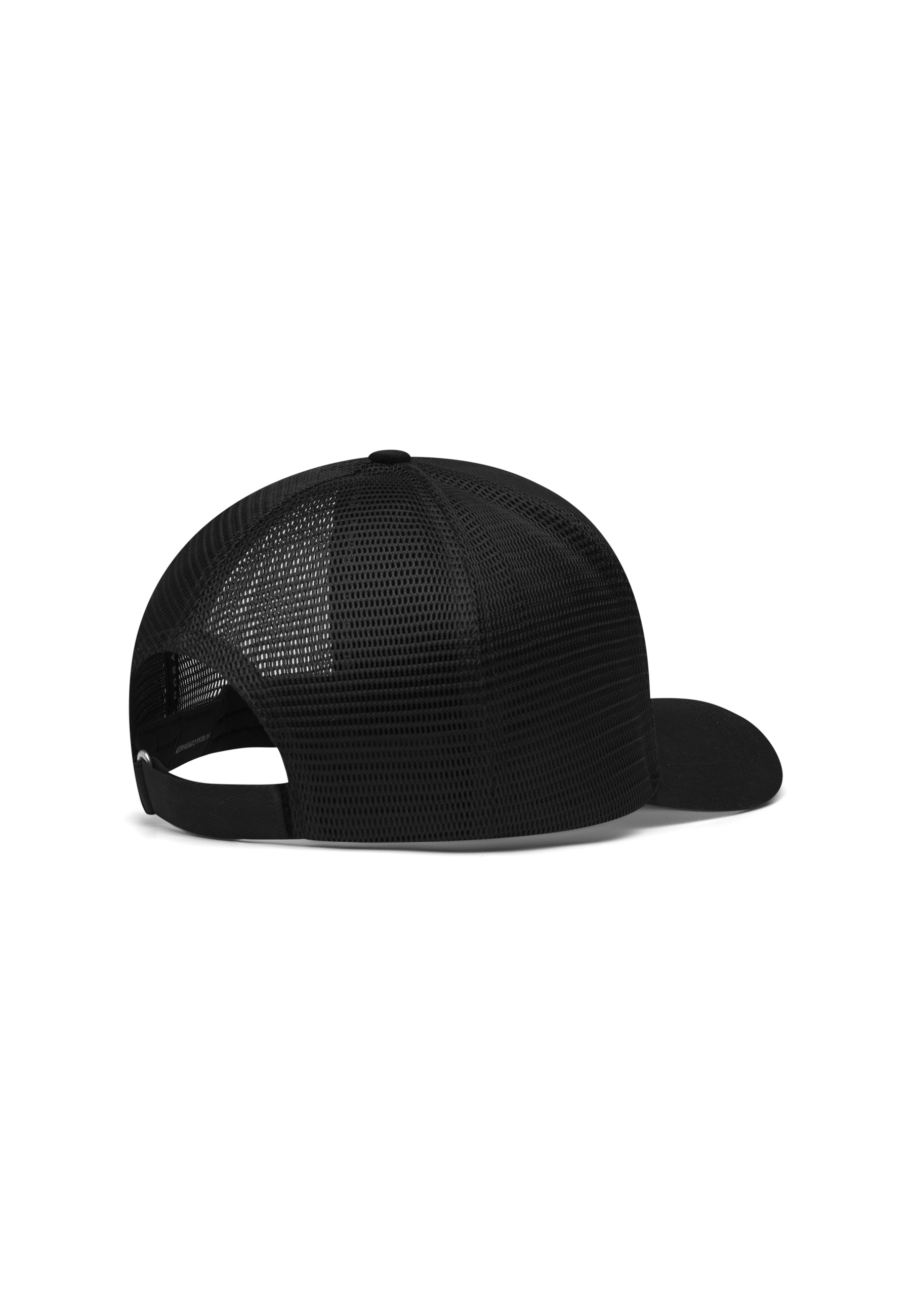 LA ROSA BADGE TRUCKER BASEBALL CAP - BLACK