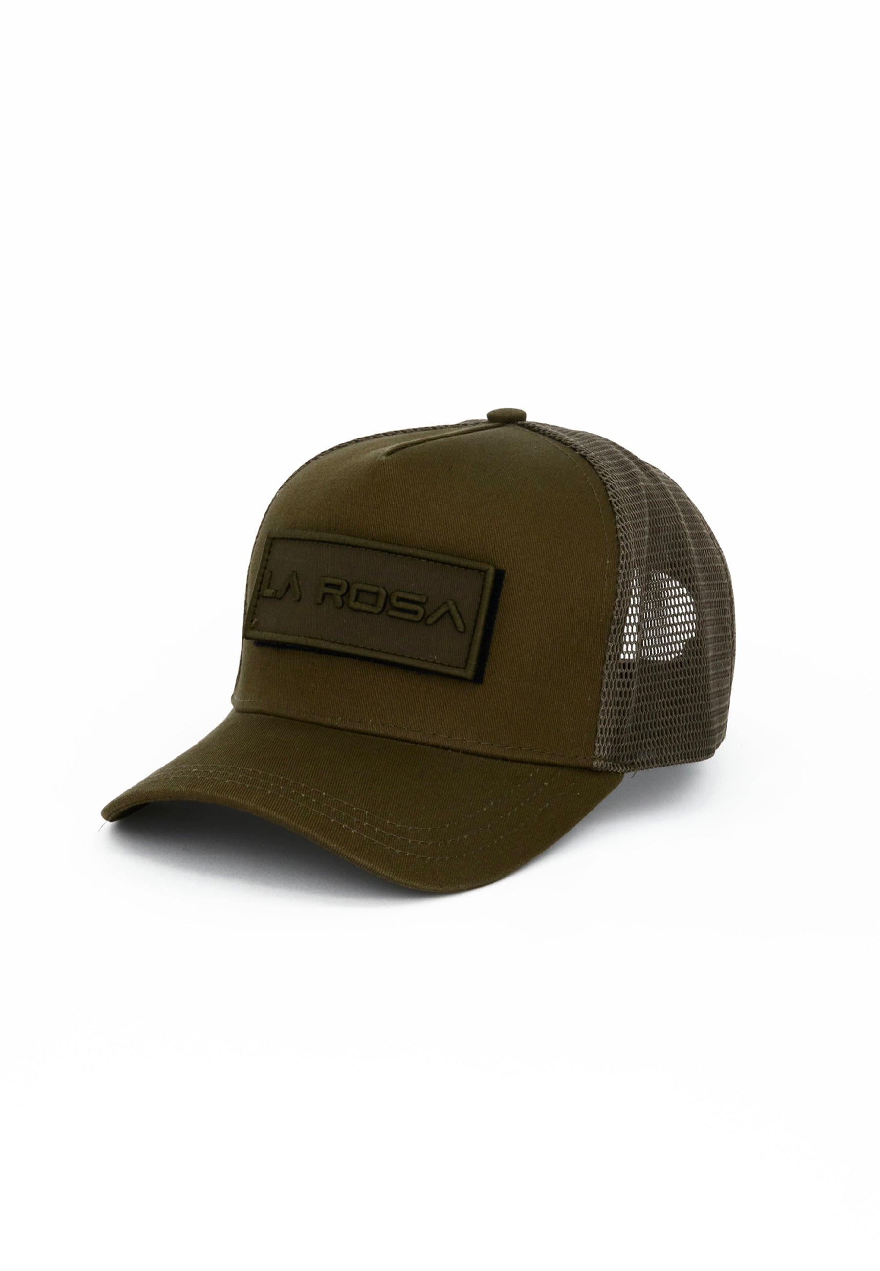 LA ROSA BADGE TRUCKER BASEBALL CAP - ARMY GREEN