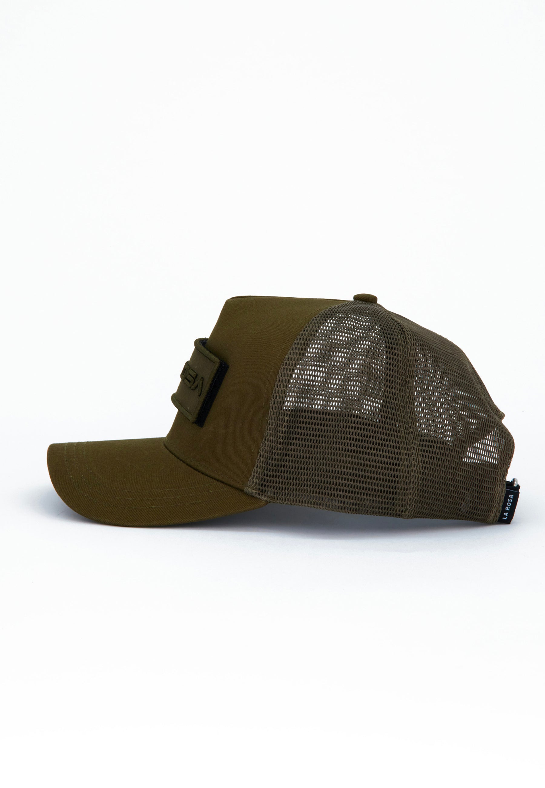 LA ROSA BADGE TRUCKER BASEBALL CAP - ARMY GREEN