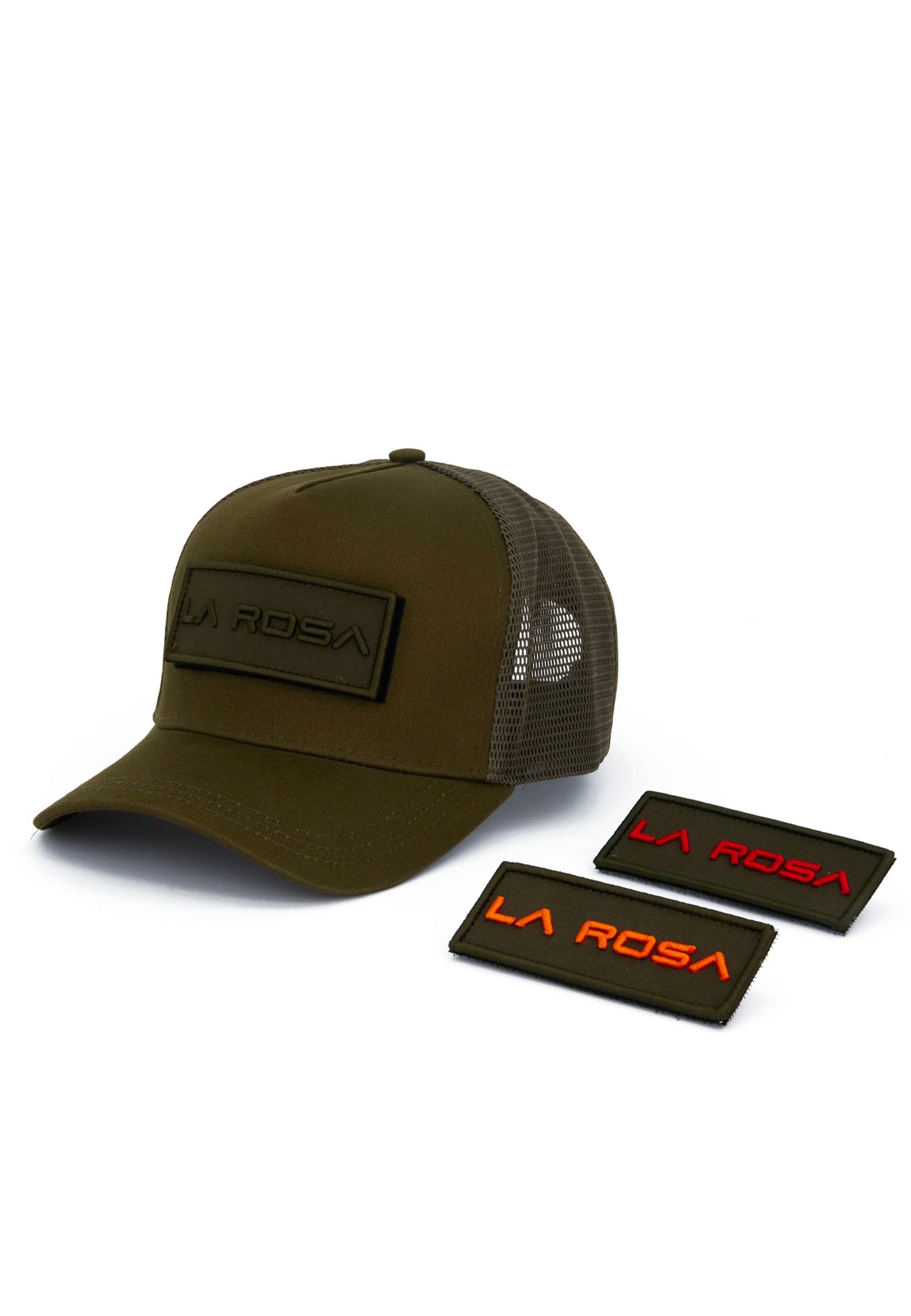 LA ROSA BADGE TRUCKER BASEBALL CAP - ARMY GREEN