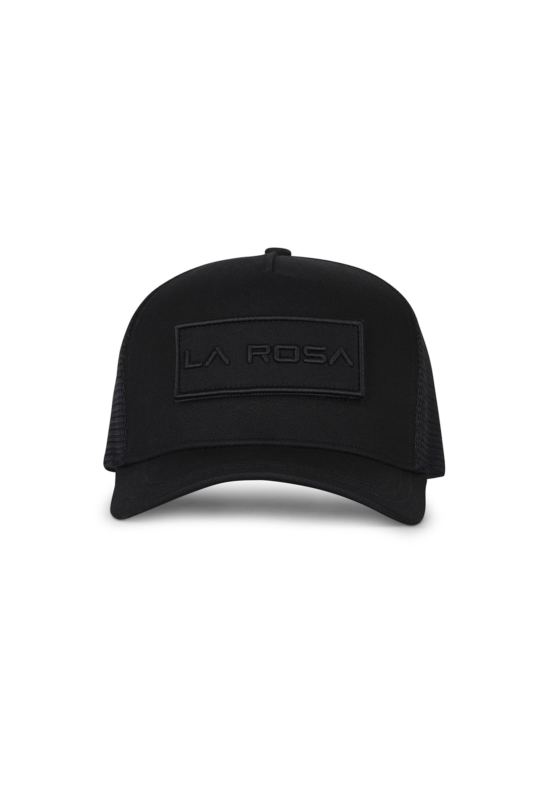 LA ROSA BADGE TRUCKER BASEBALL CAP - BLACK