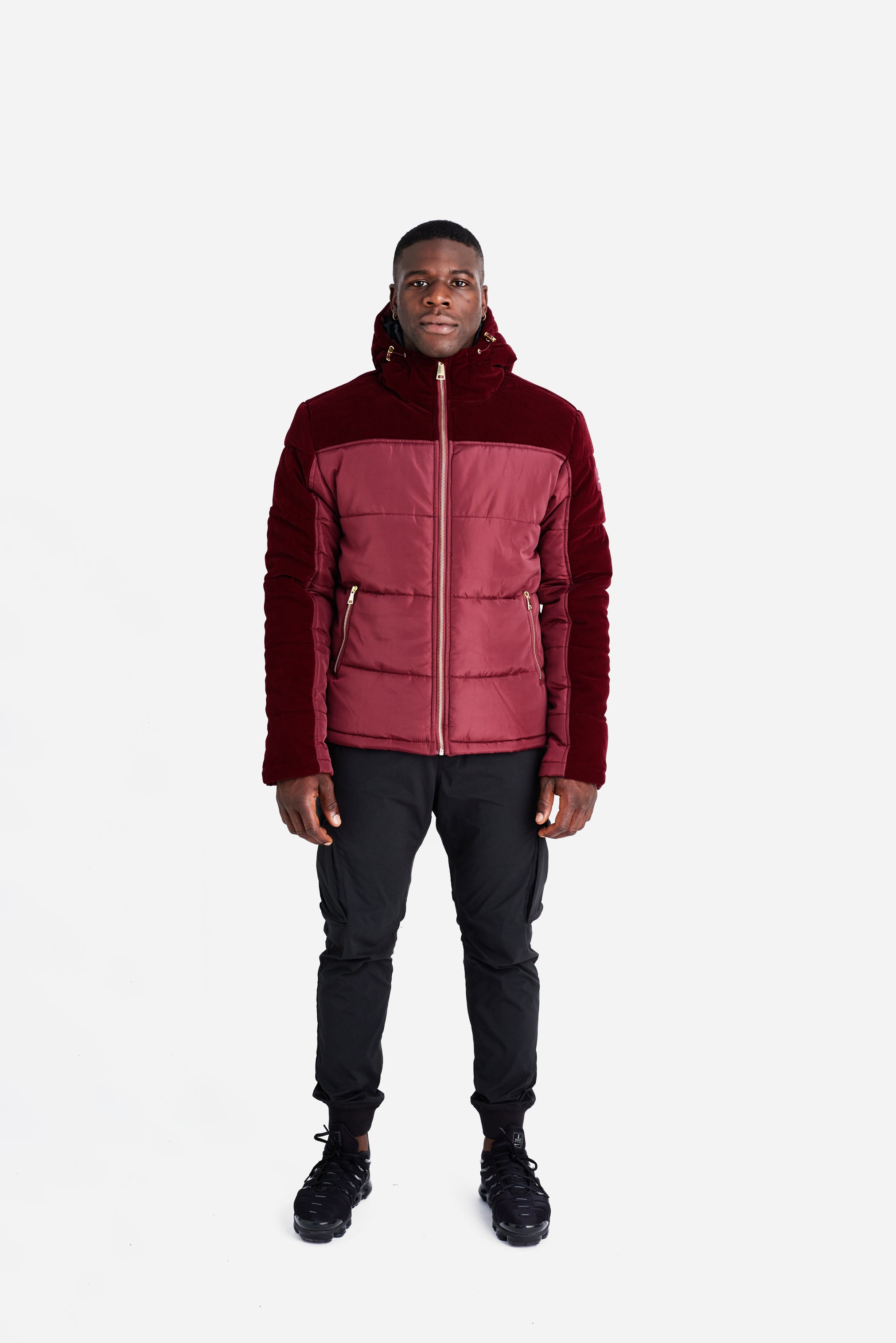 DOWN JACKET - Burgundy Velvet