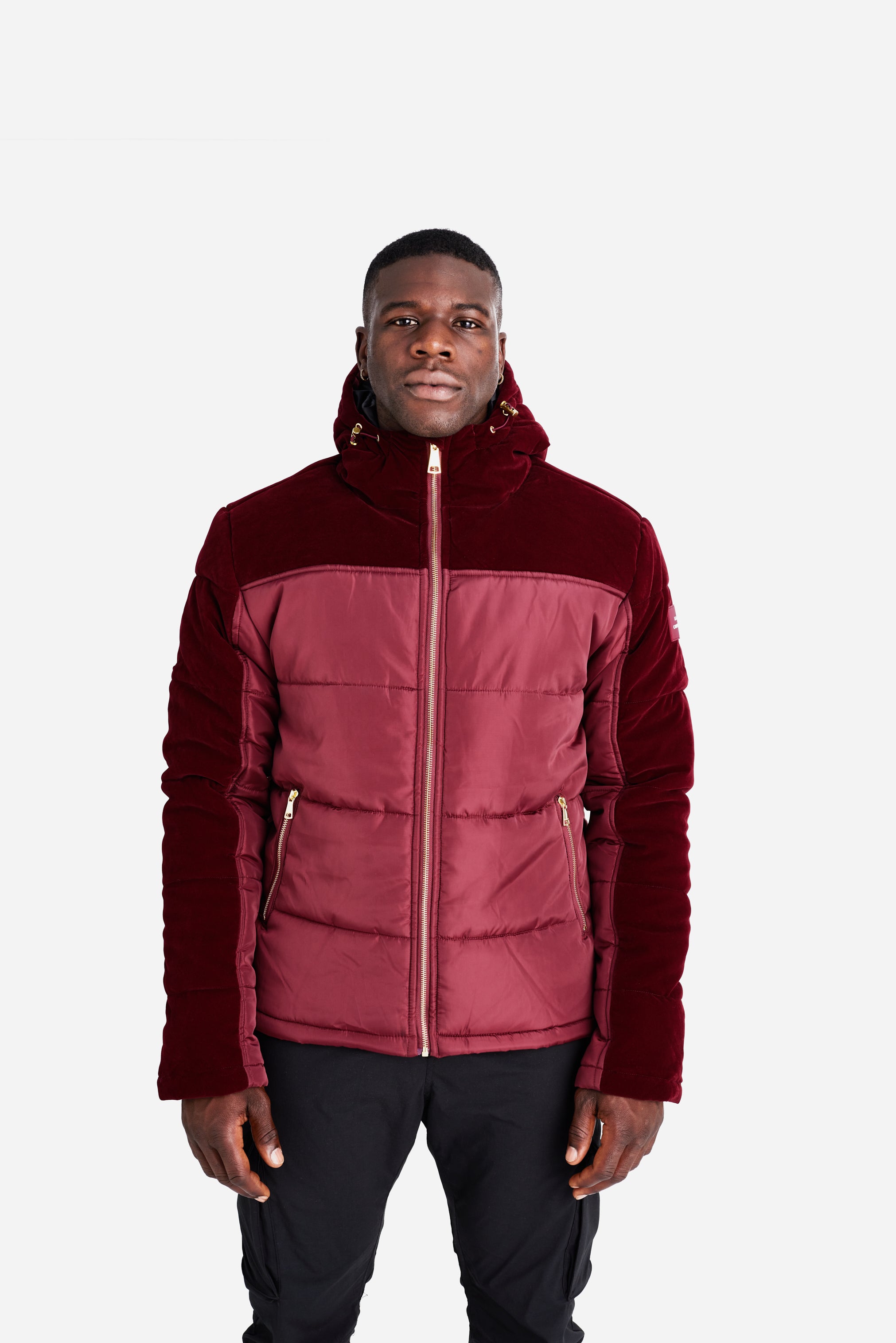 DOWN JACKET - Burgundy Velvet