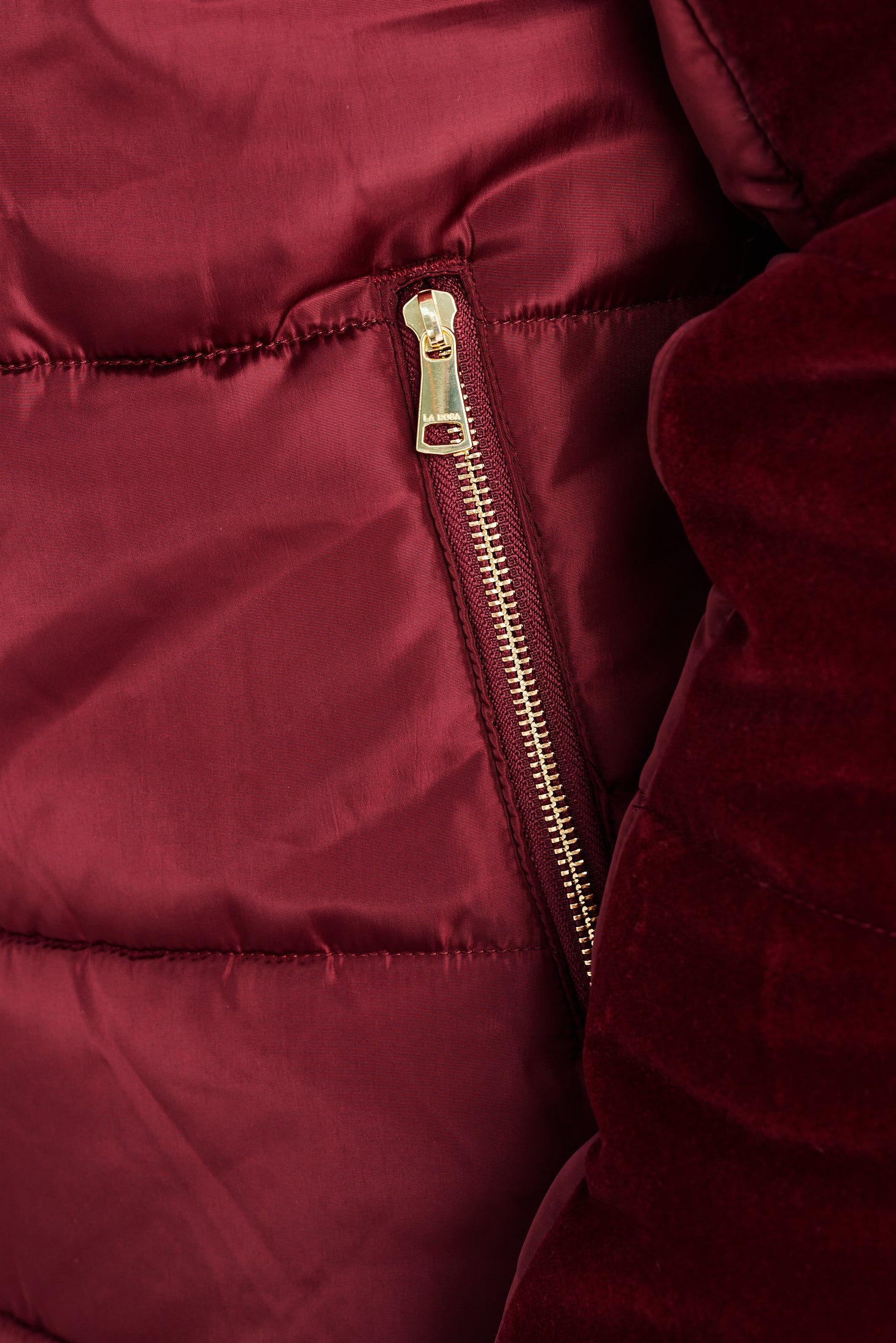 DOWN JACKET - Burgundy Velvet