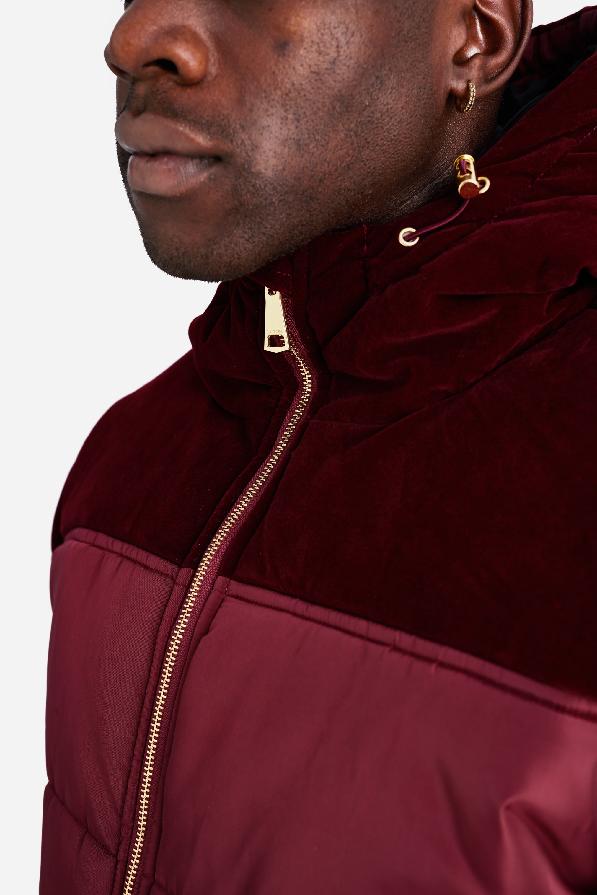 DOWN JACKET - Burgundy Velvet