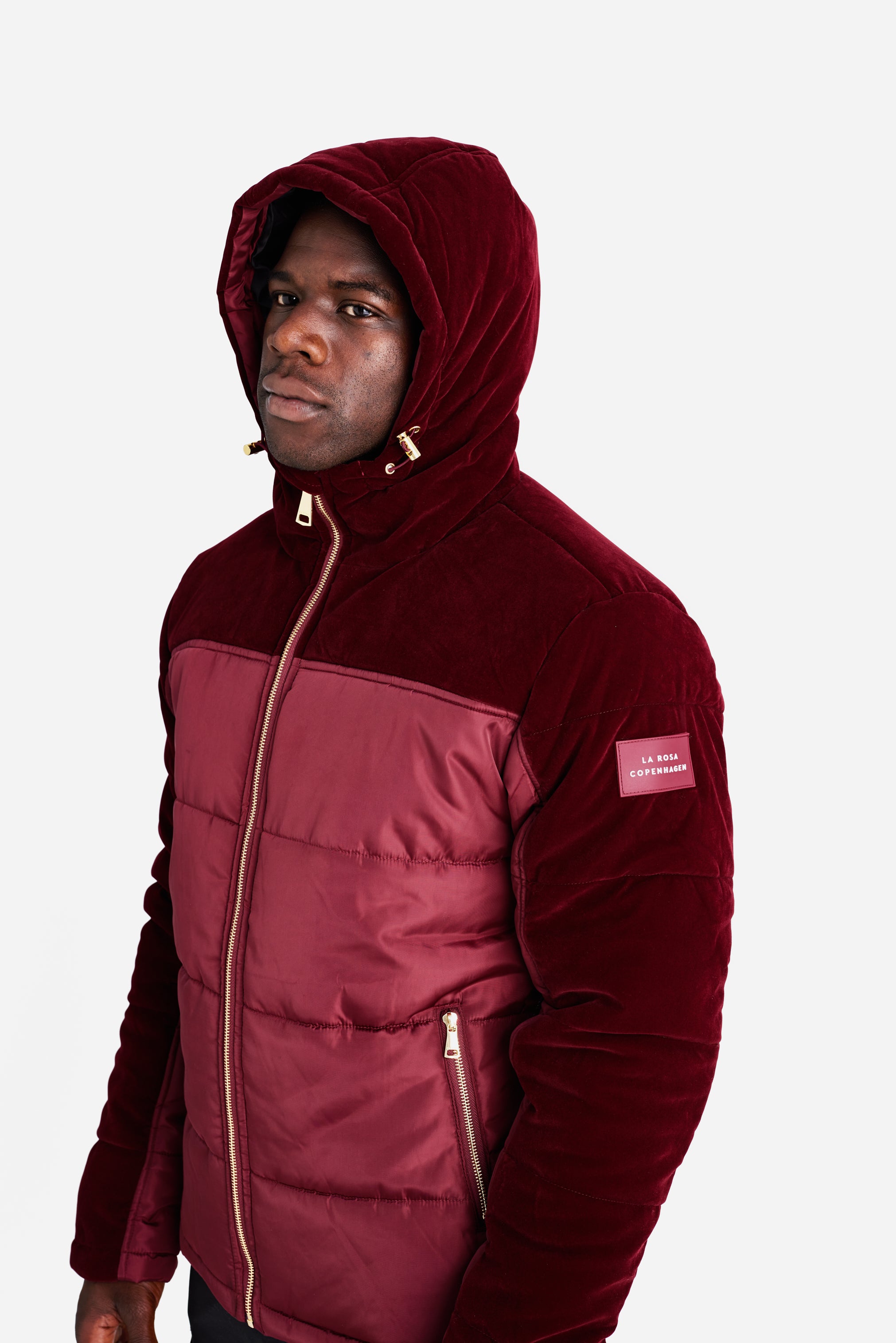 DOWN JACKET - Burgundy Velvet