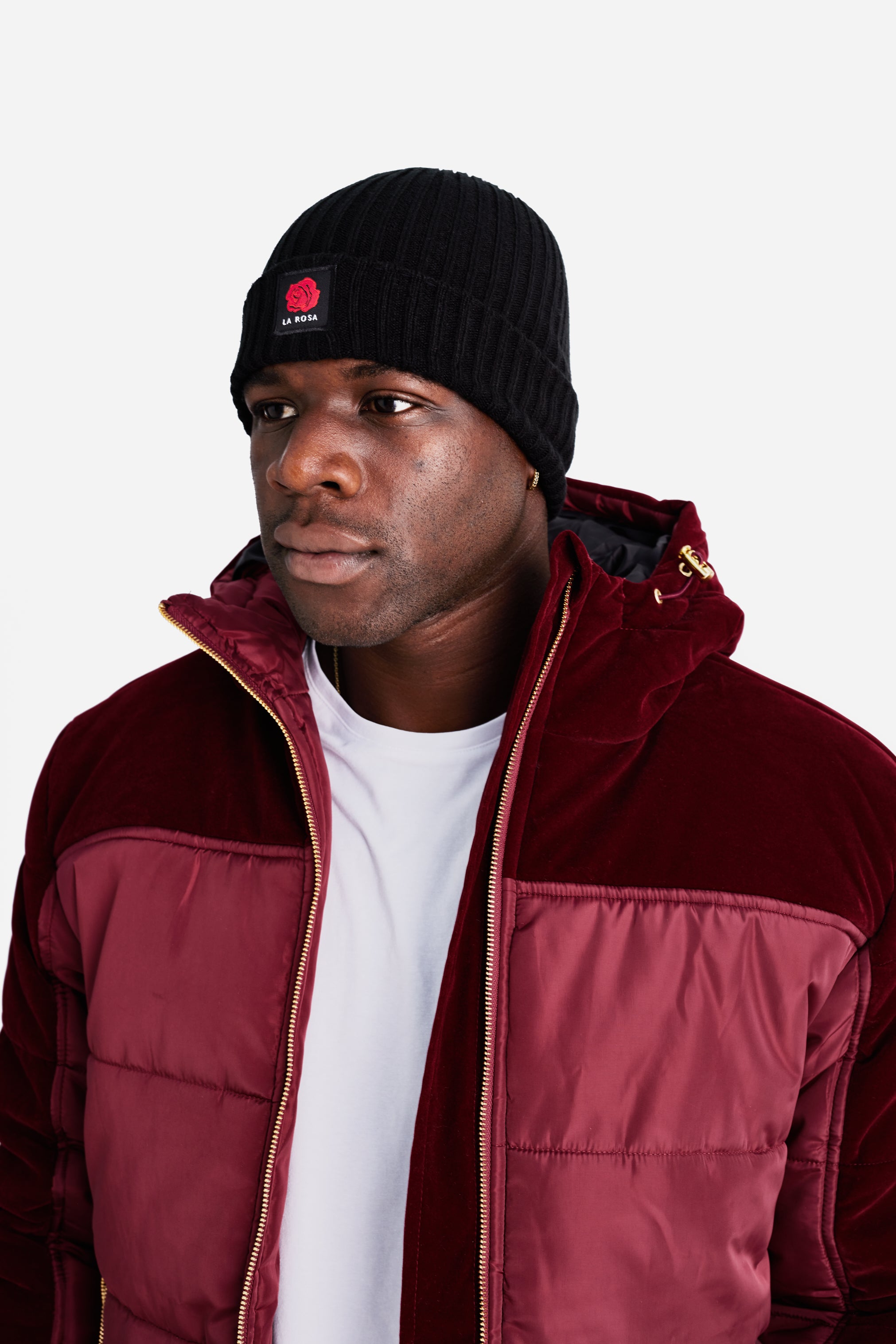 DOWN JACKET - Burgundy Velvet