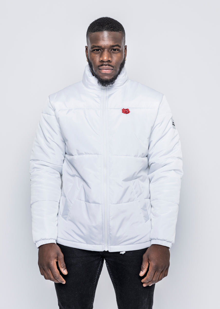 ROSE PUFFER JACKET -  WHITE