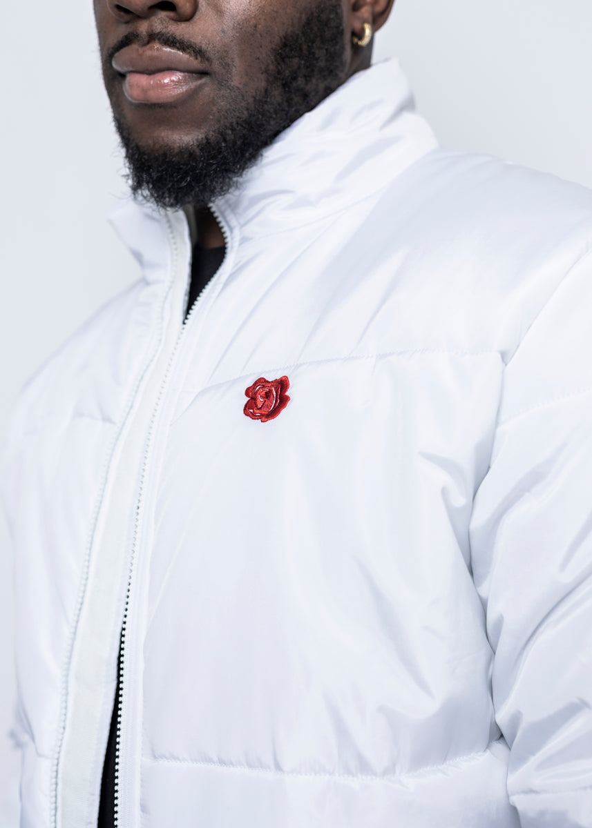 ROSE PUFFER JACKET -  WHITE