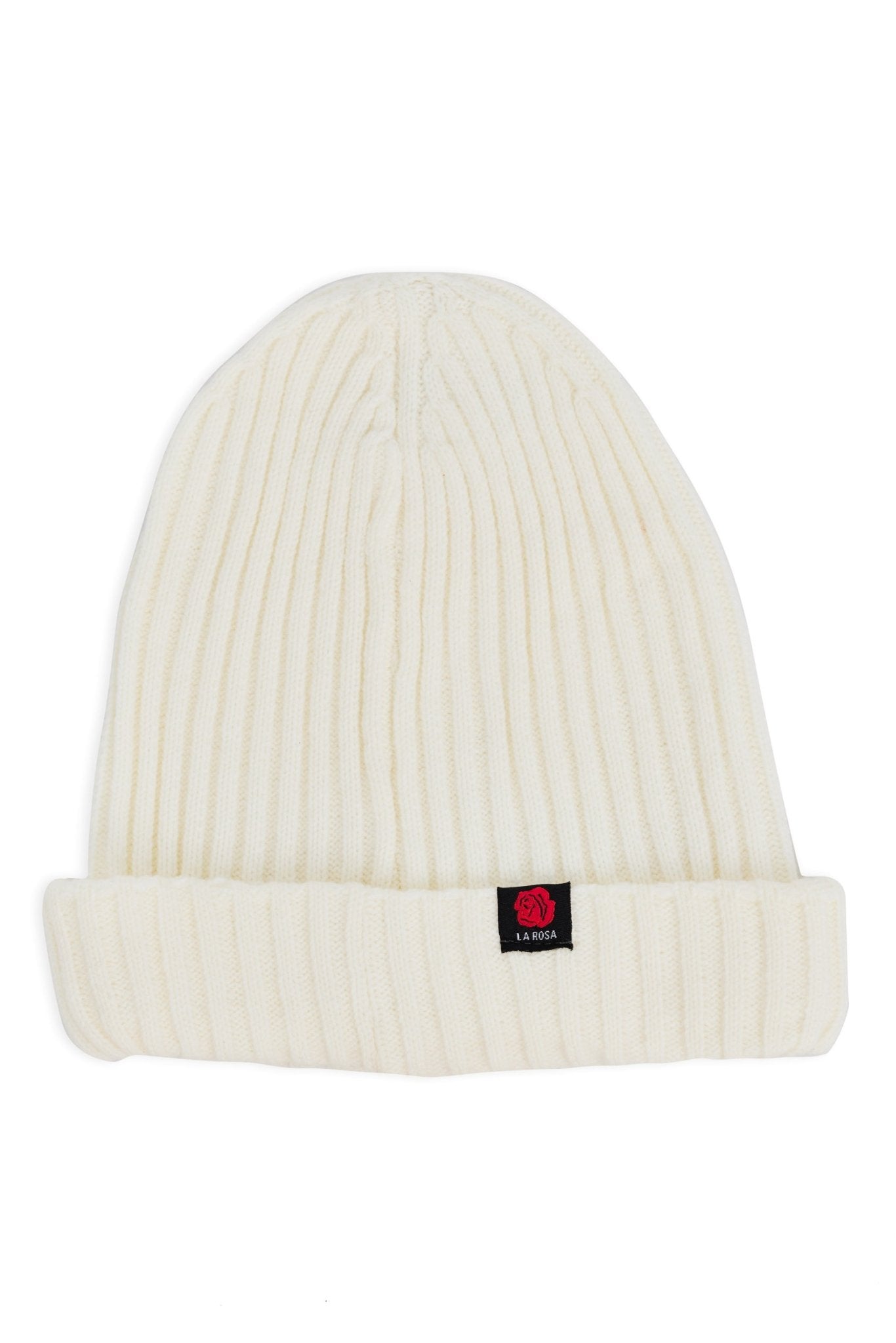 BEANIE 'ROSE WOOL' - WHITE - LA ROSA
