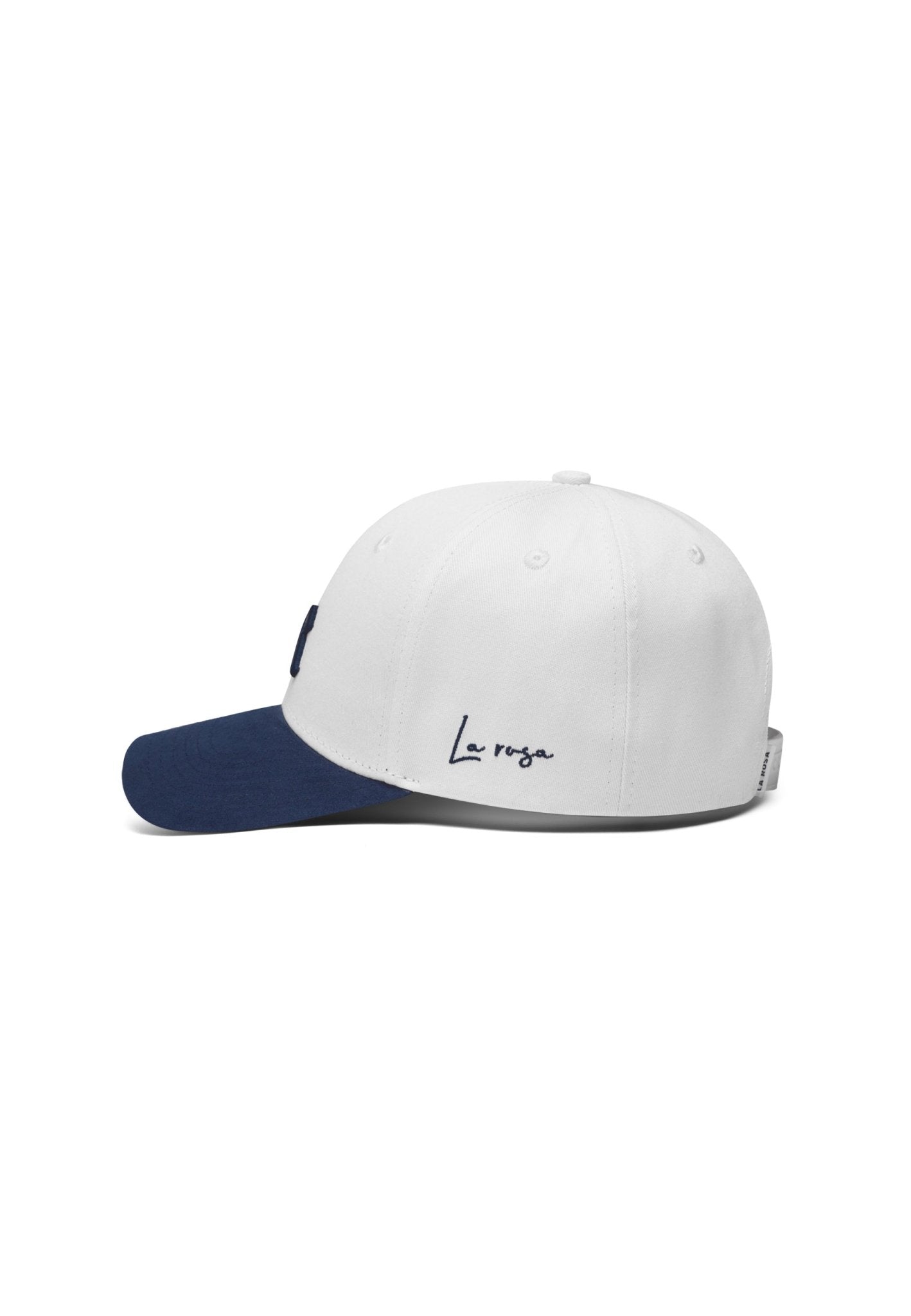 LA ROSA 'LR' BASEBALL CAP - OFF WHITE/BLUE SUEDE - LA ROSA