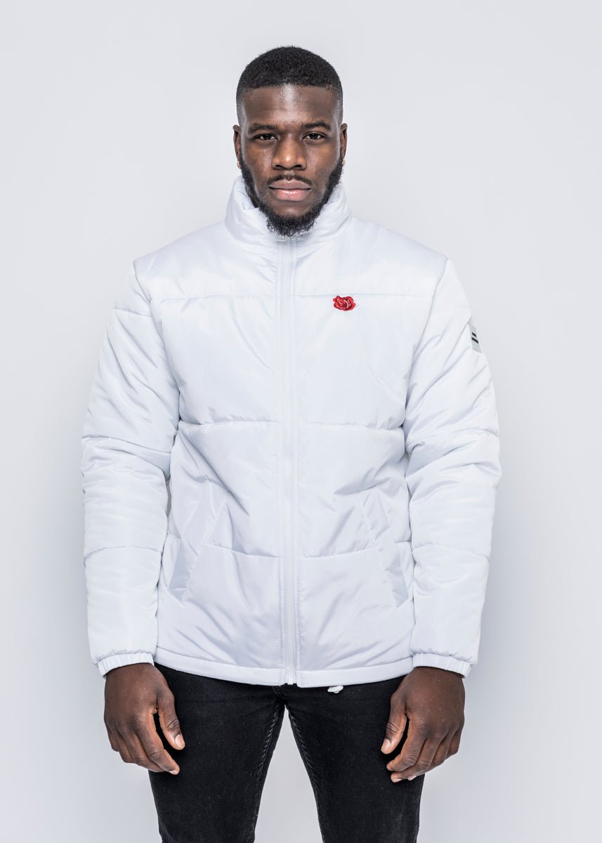 ROSE PUFFER JACKET - WHITE - LA ROSA