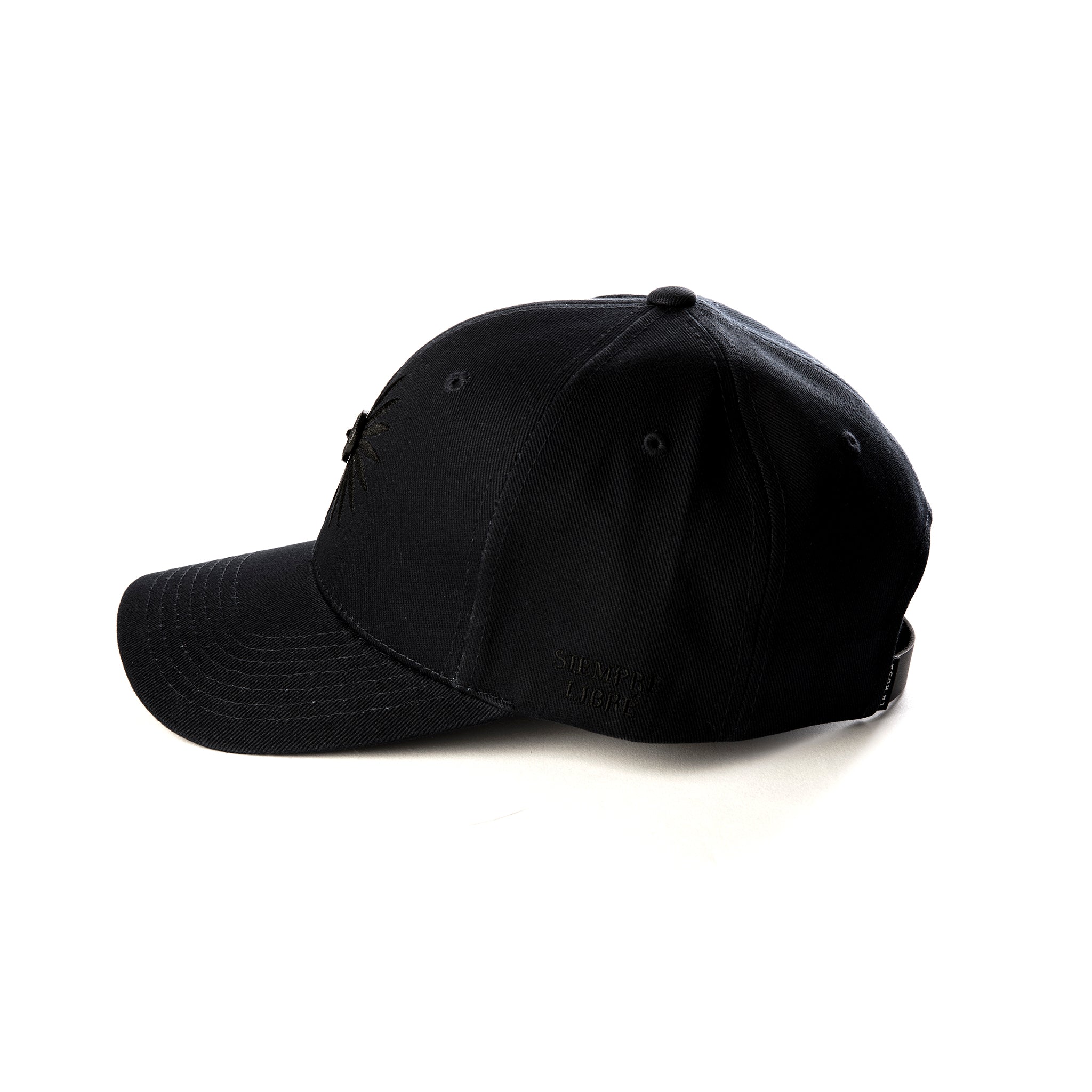 SIEMPRE LIBRÉ ALL BLACK BASEBALL CAP - LA ROSA COPENHAGEN