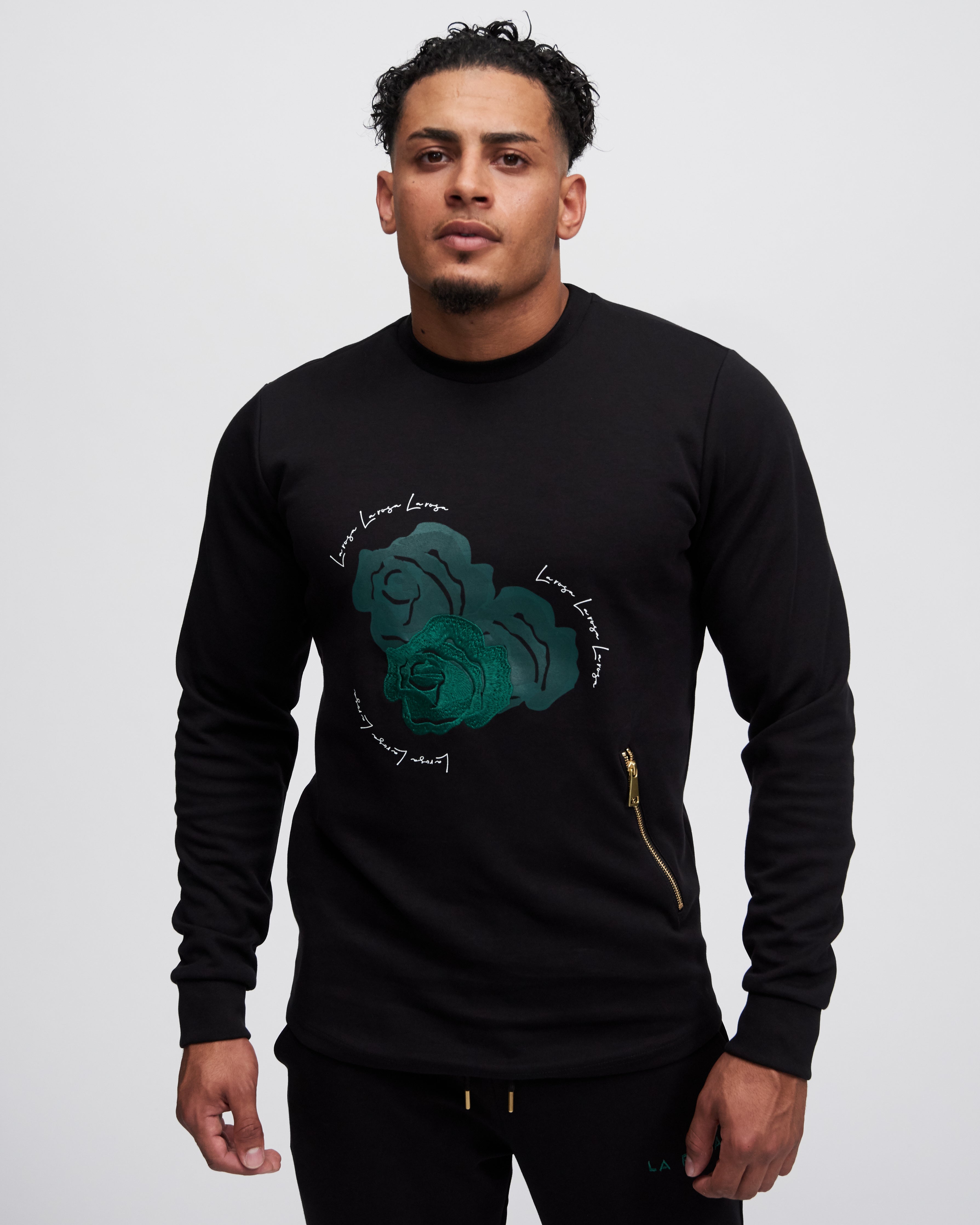 LA ROSA 'GREEN ROLEY ROSES' CREWNECK - LA ROSA COPENHAGEN