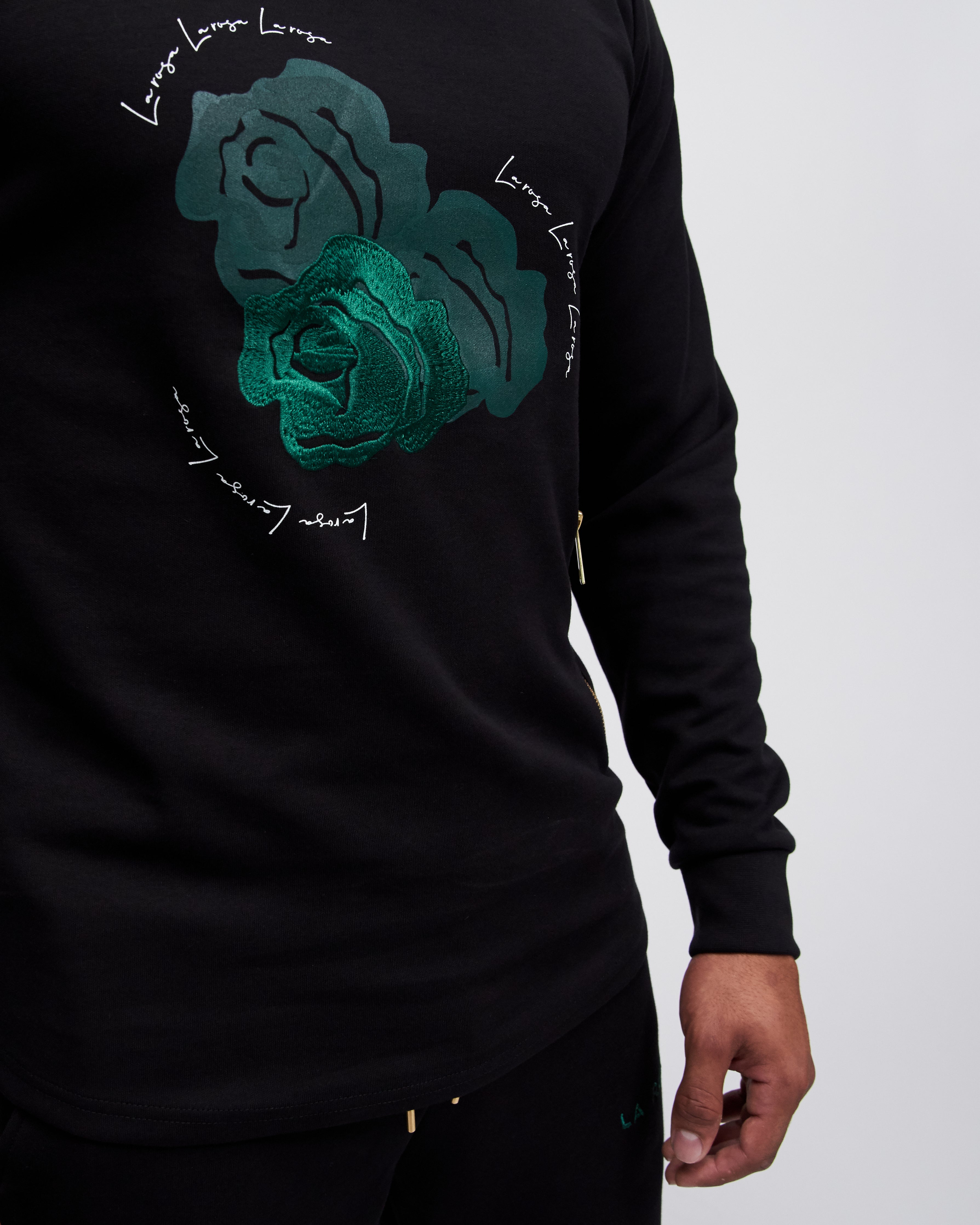 LA ROSA 'GREEN ROLEY ROSES' CREWNECK - LA ROSA COPENHAGEN