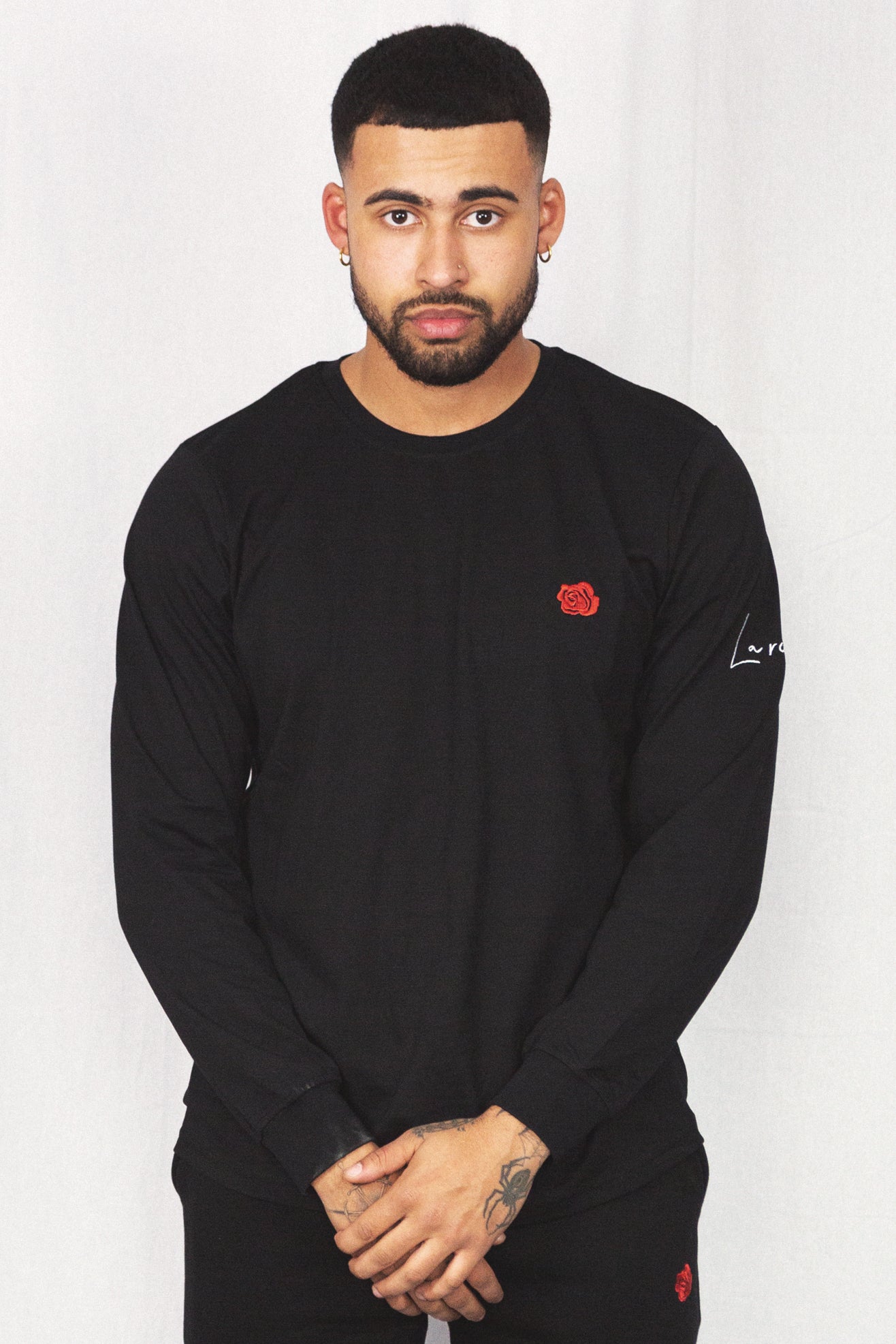 TEE 'ORIGINAL ROSE LANGÆRMER' - SORT