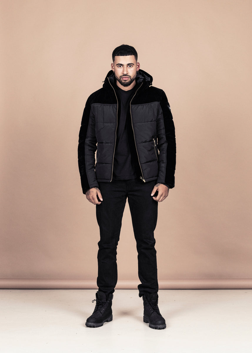 DOWN JACKET - BLACK VELVET