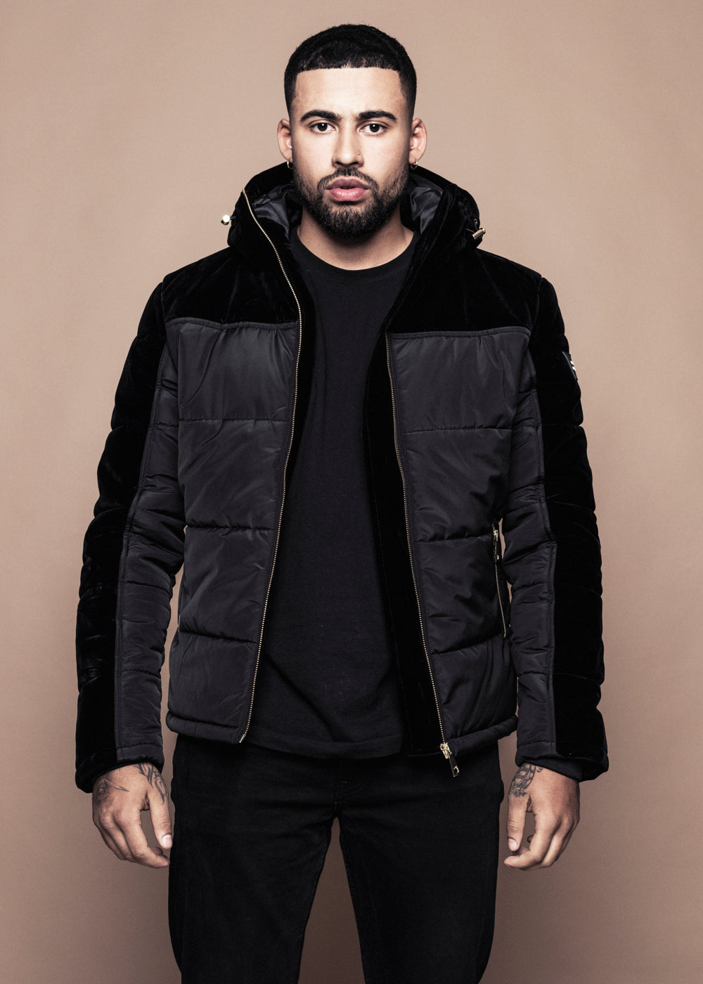 DOWN JACKET - BLACK VELVET