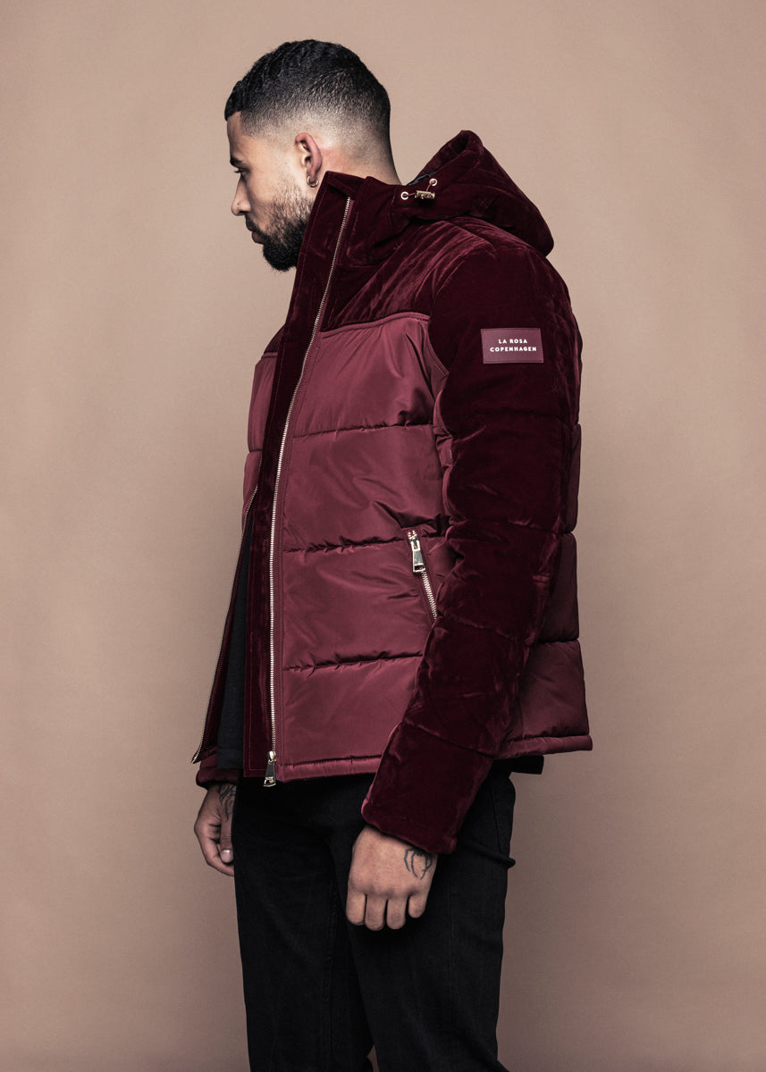 DOWN JACKET - Burgundy Velvet