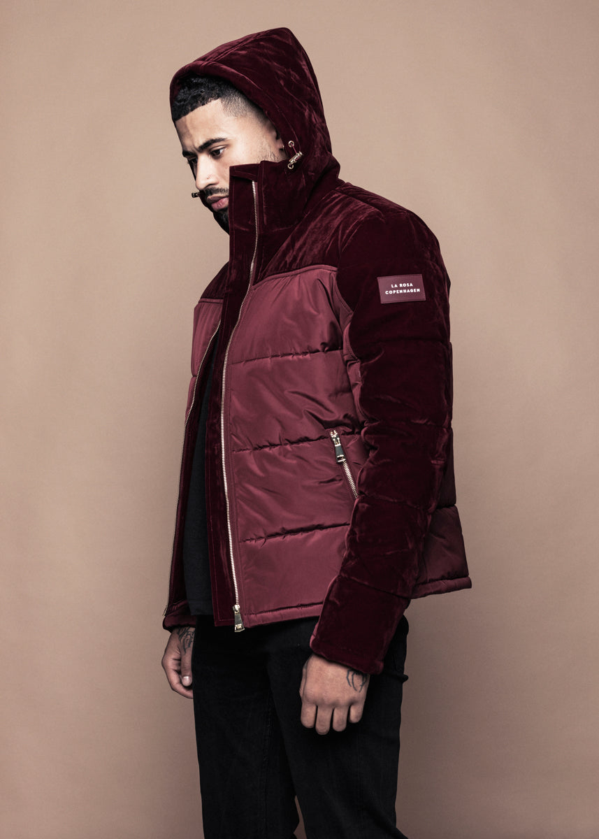 DOWN JACKET - Burgundy Velvet