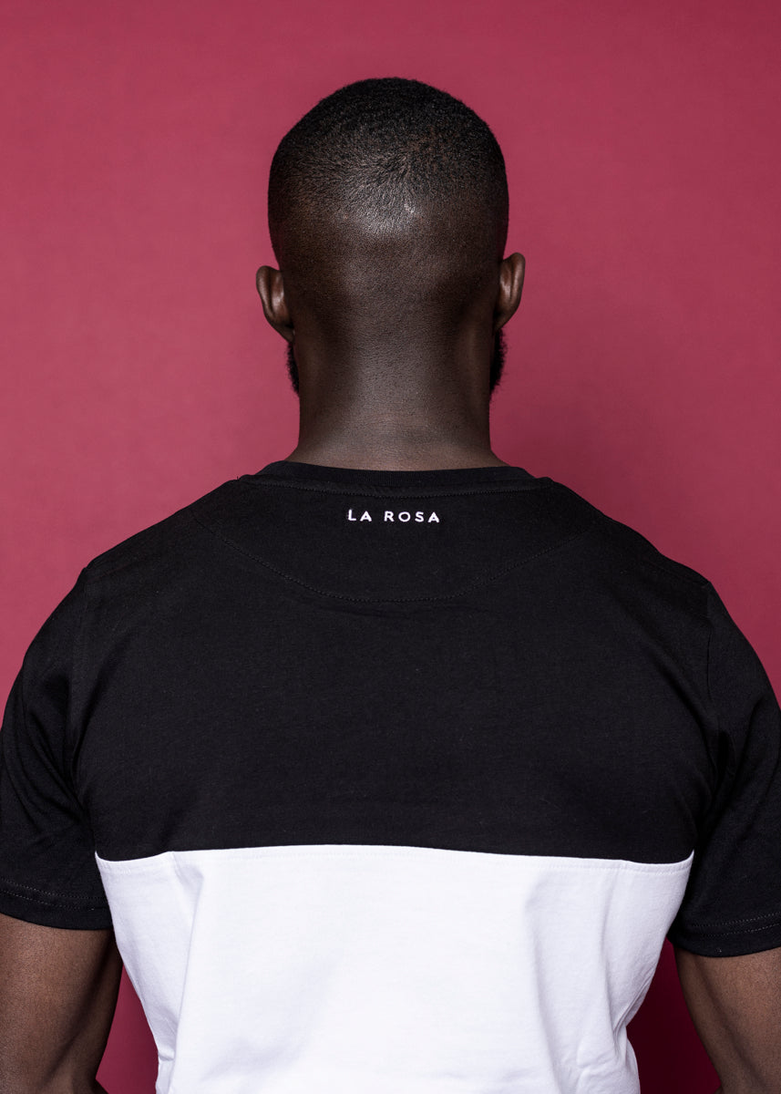 TEE 'MID CUT' - SORT / HVID