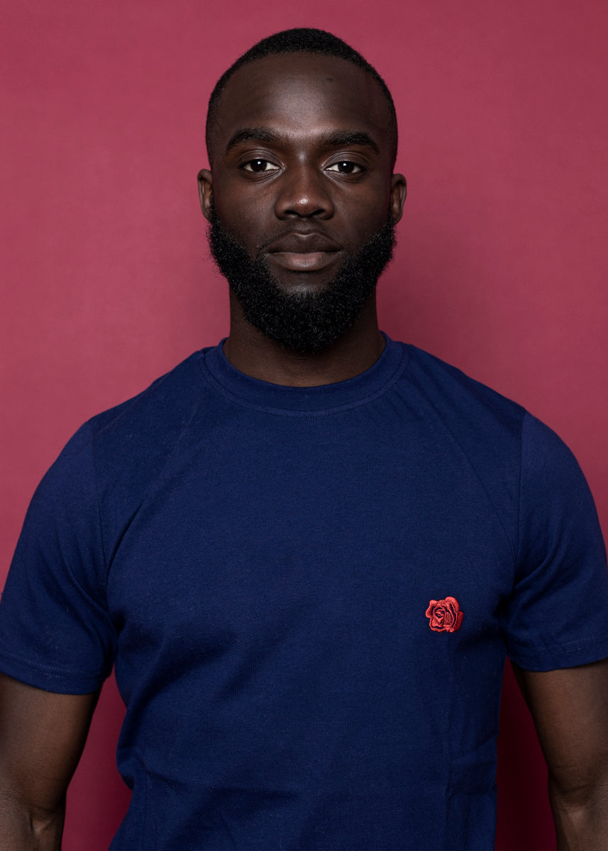 TEE 'ORIGINAL ROSE' - BLÅ
