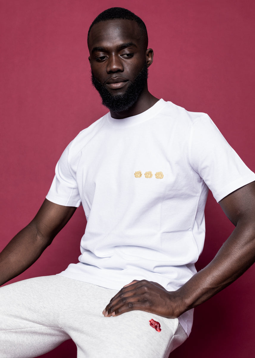 TEE 'MINI GOLD ROSE' - HVID