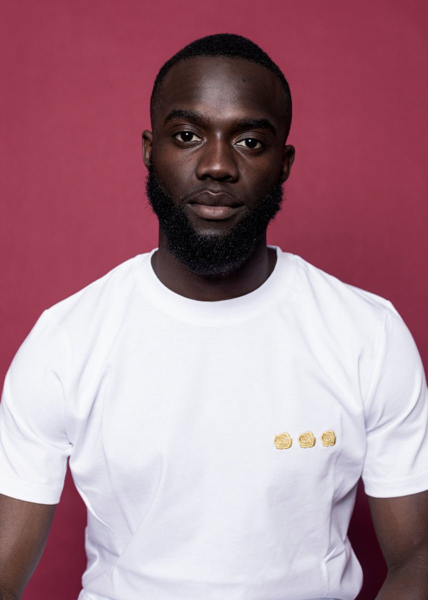 TEE 'MINI GOLD ROSE' - HVID