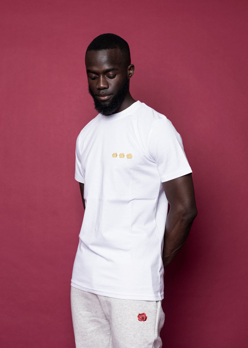 TEE 'MINI GOLD ROSE' - HVID