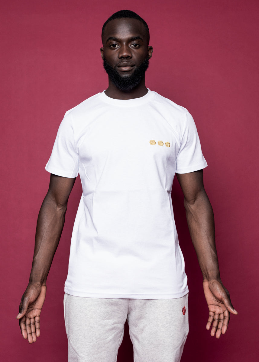 TEE 'MINI GOLD ROSE' - HVID