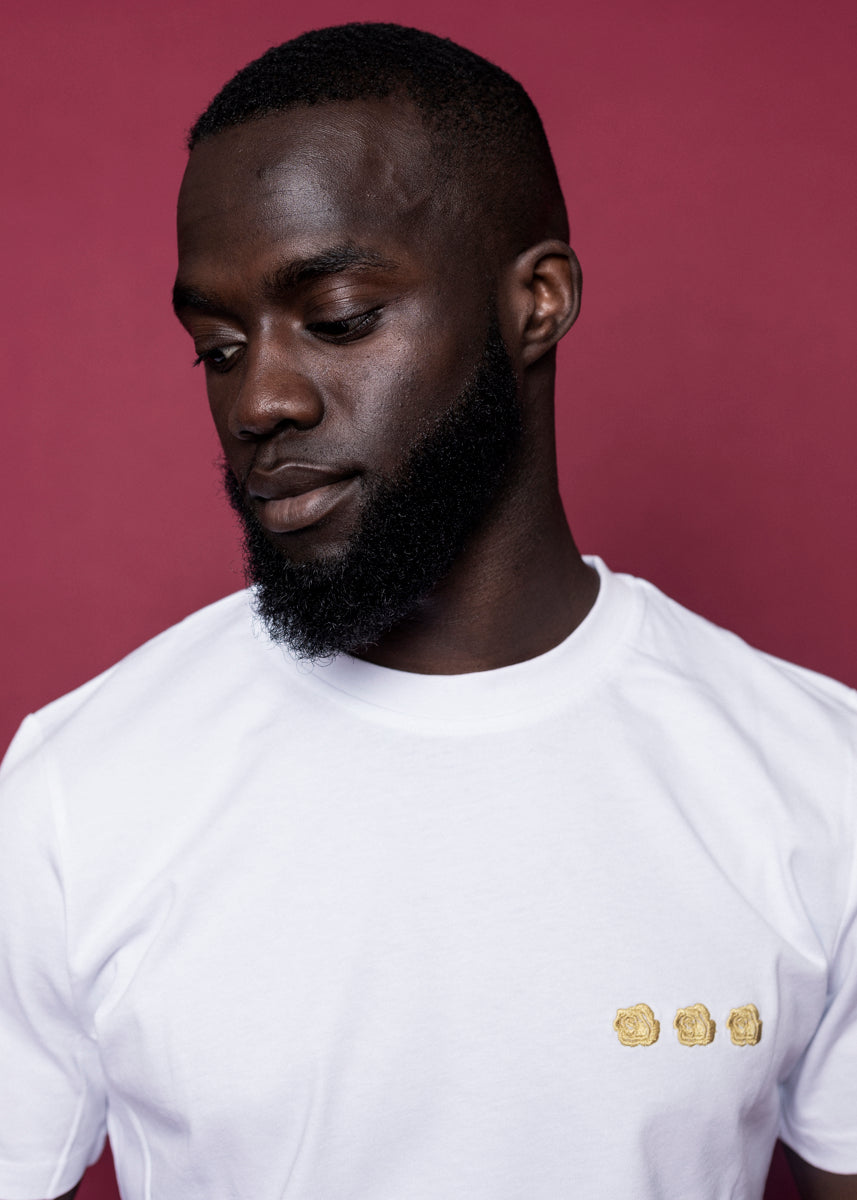 TEE 'MINI GOLD ROSE' - HVID