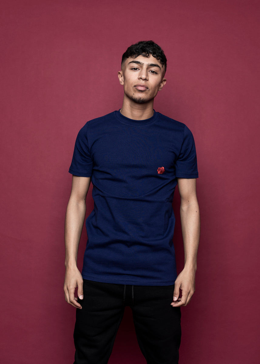 TEE 'ORIGINAL ROSE' - BLÅ