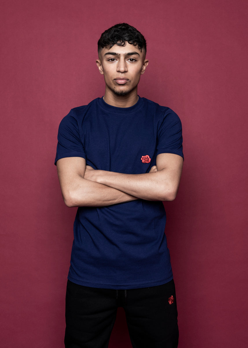 TEE 'ORIGINAL ROSE' - BLÅ