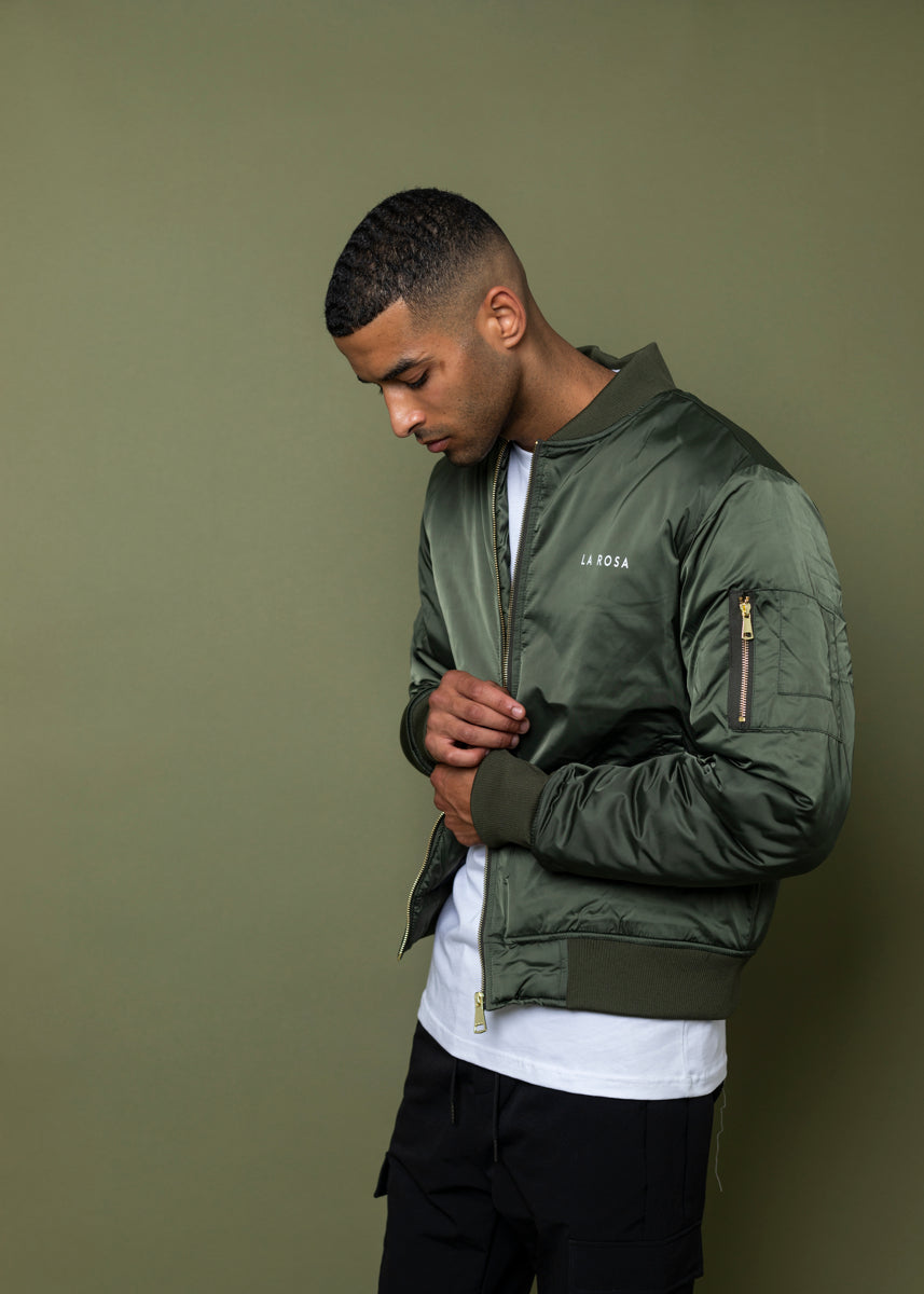 BOMBER JACKET - Green 'RIDE OR DIE'