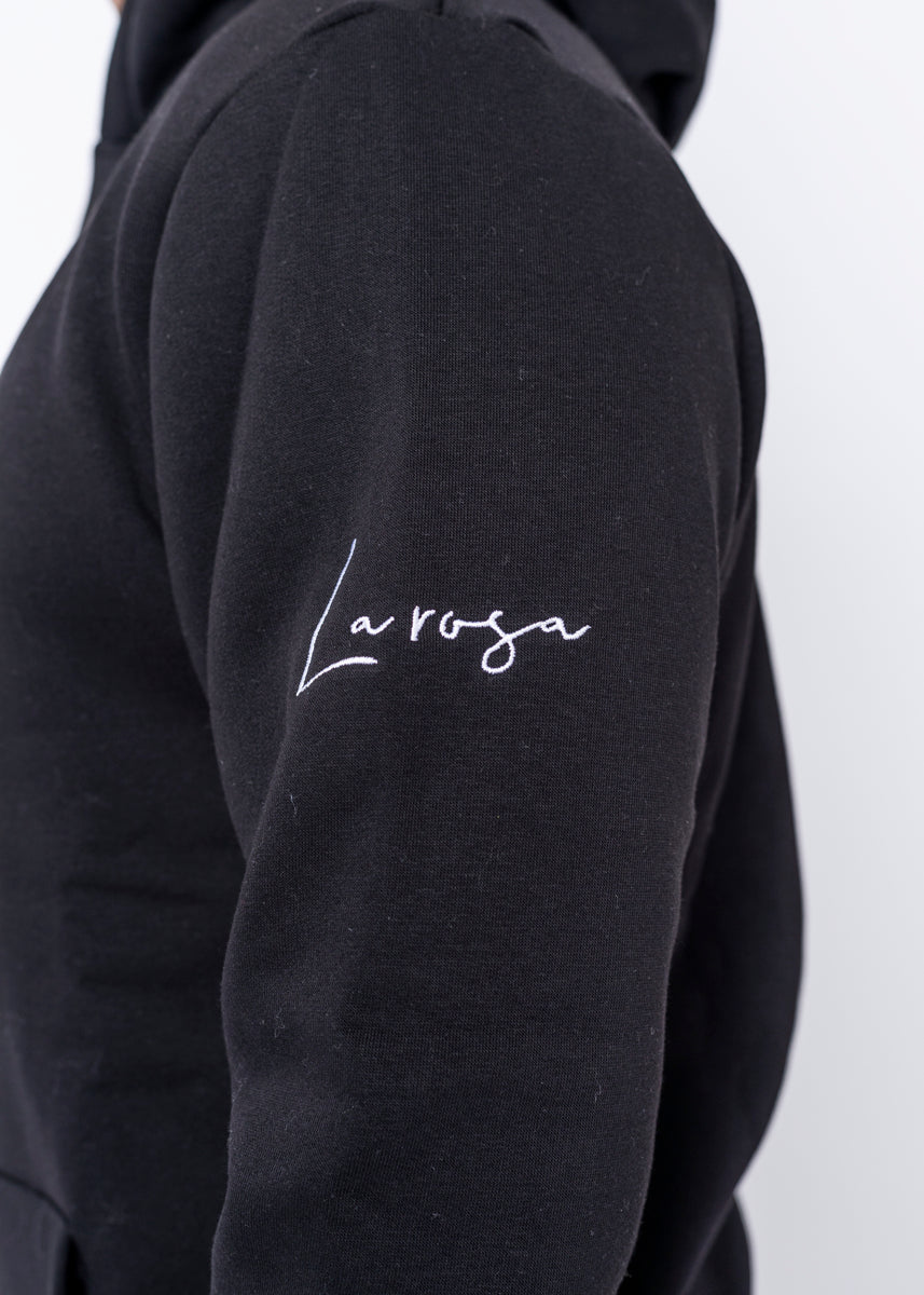 HOODIE - TRIPLE ROSE BLACK