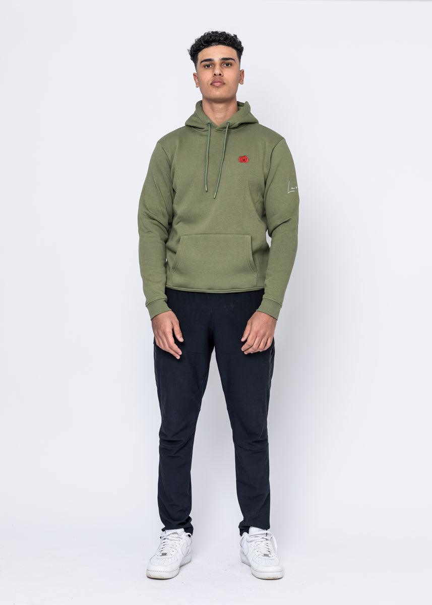 HOODIE - ROSE ARMY GREEN