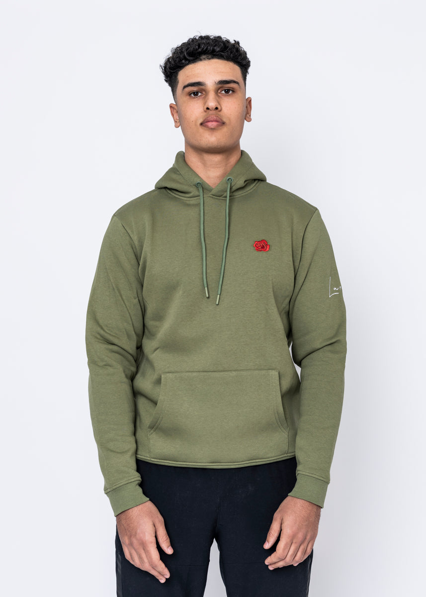 HOODIE - ROSE ARMY GREEN