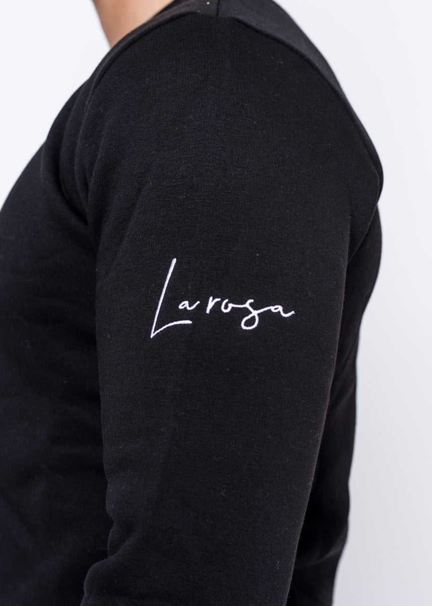 CREWNECK - TRIPLE ROSE BLACK