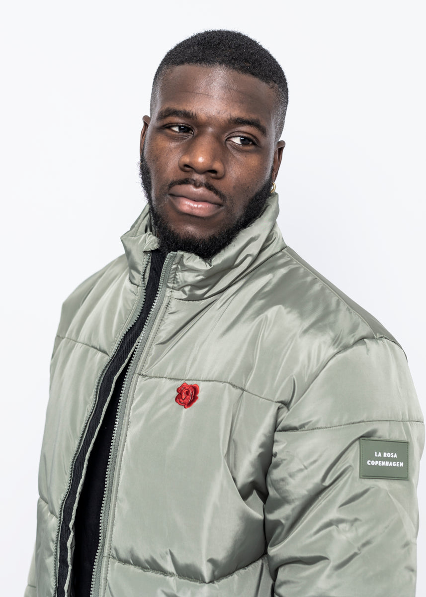 ROSE PUFFER JACKET - LIME GREEN