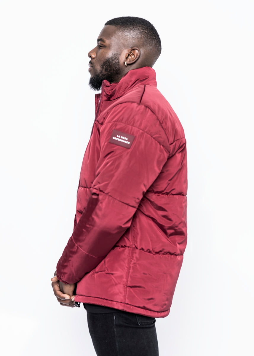 ROSE PUFFER JACKET - BURGUNDY