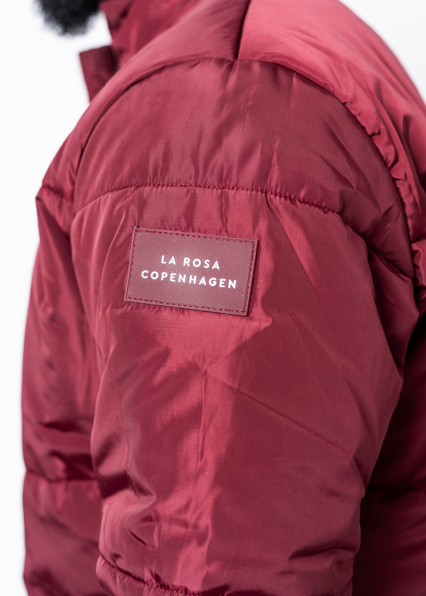 ROSE PUFFER JACKET - BURGUNDY