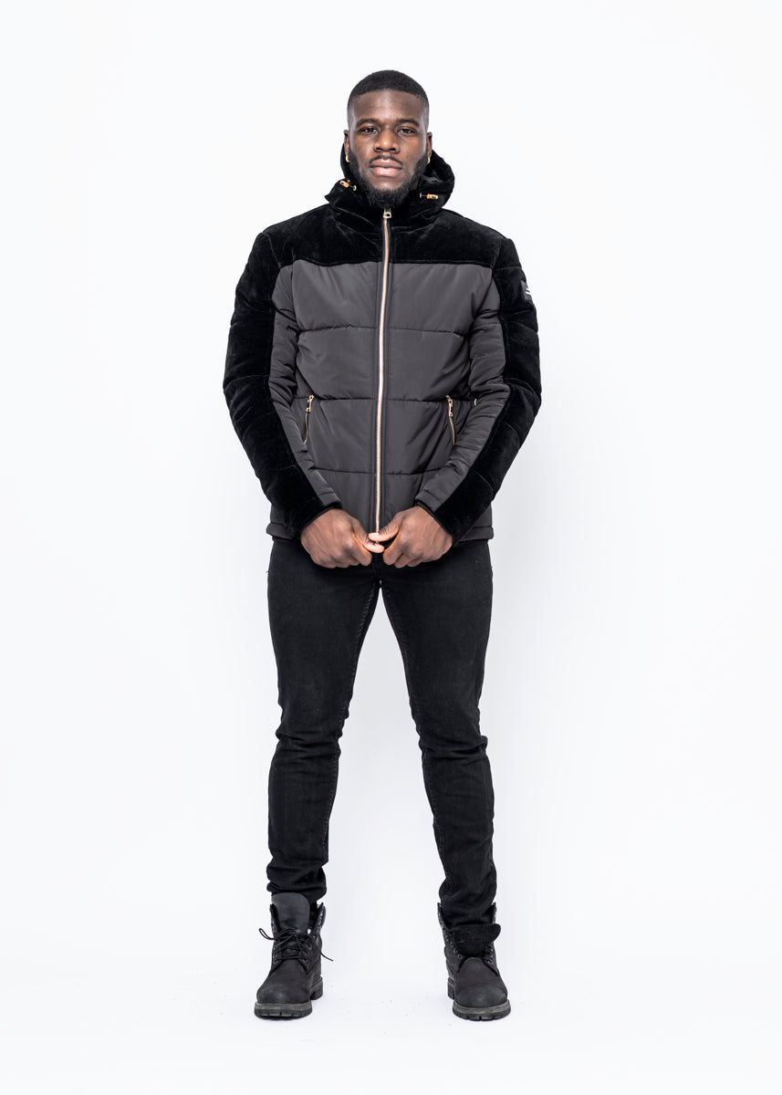 DOWN JACKET - BLACK VELVET