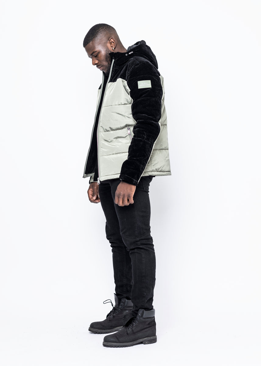 DOWN JACKET - LIME GREEN VELVET