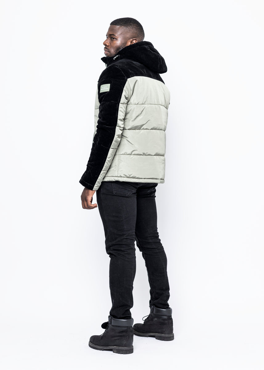 DOWN JACKET - LIME GREEN VELVET