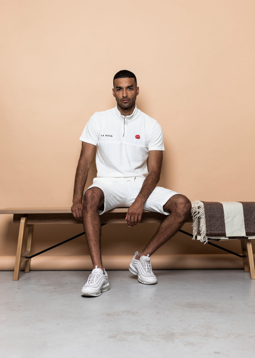 TRÆNINGSDRÆT 'VELVET RED ROSE SUMMER SUIT' - HVID