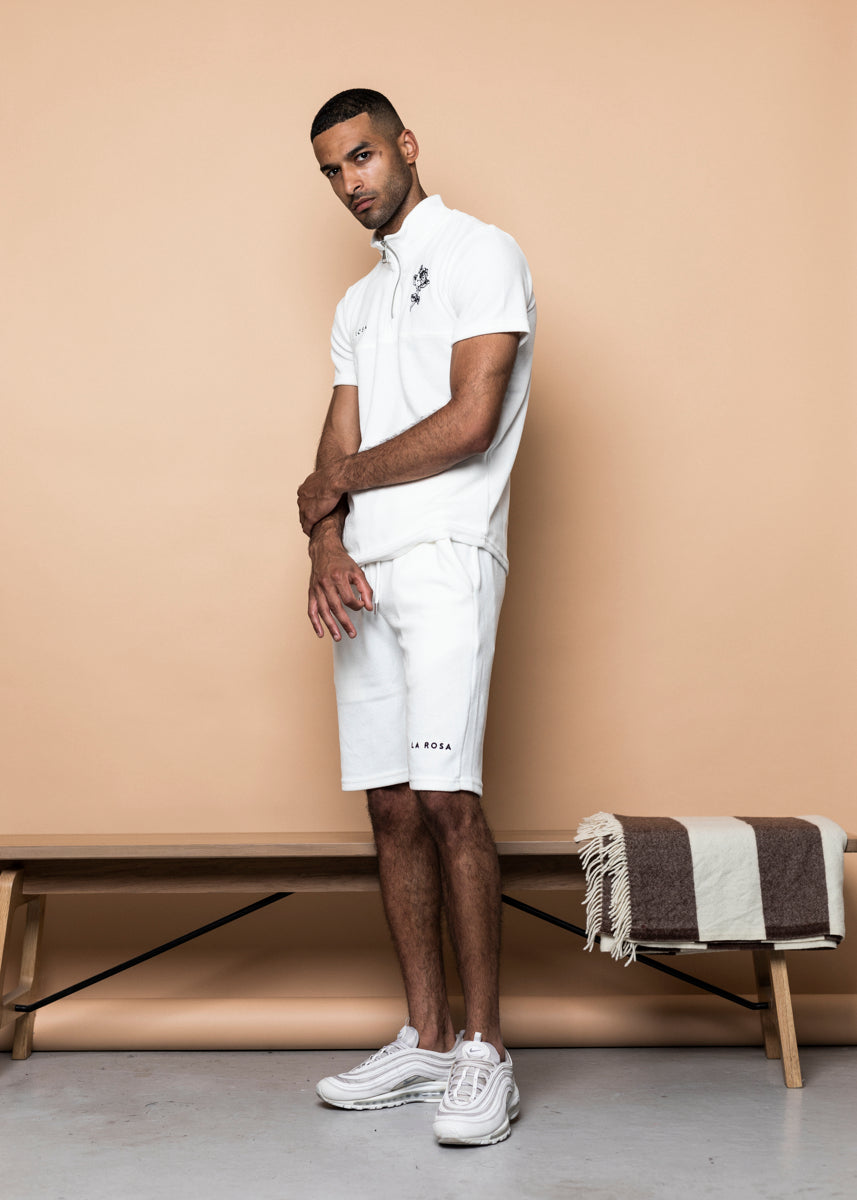 TRACKSUIT 'VELVET BIG ROSE SUMMER SUIT' - HVID