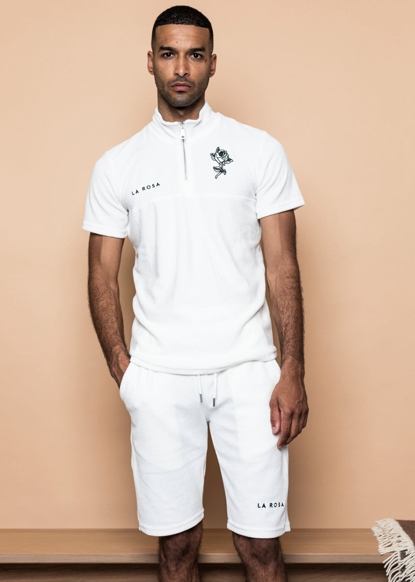 TRACKSUIT 'VELVET BIG ROSE SUMMER SUIT' - HVID