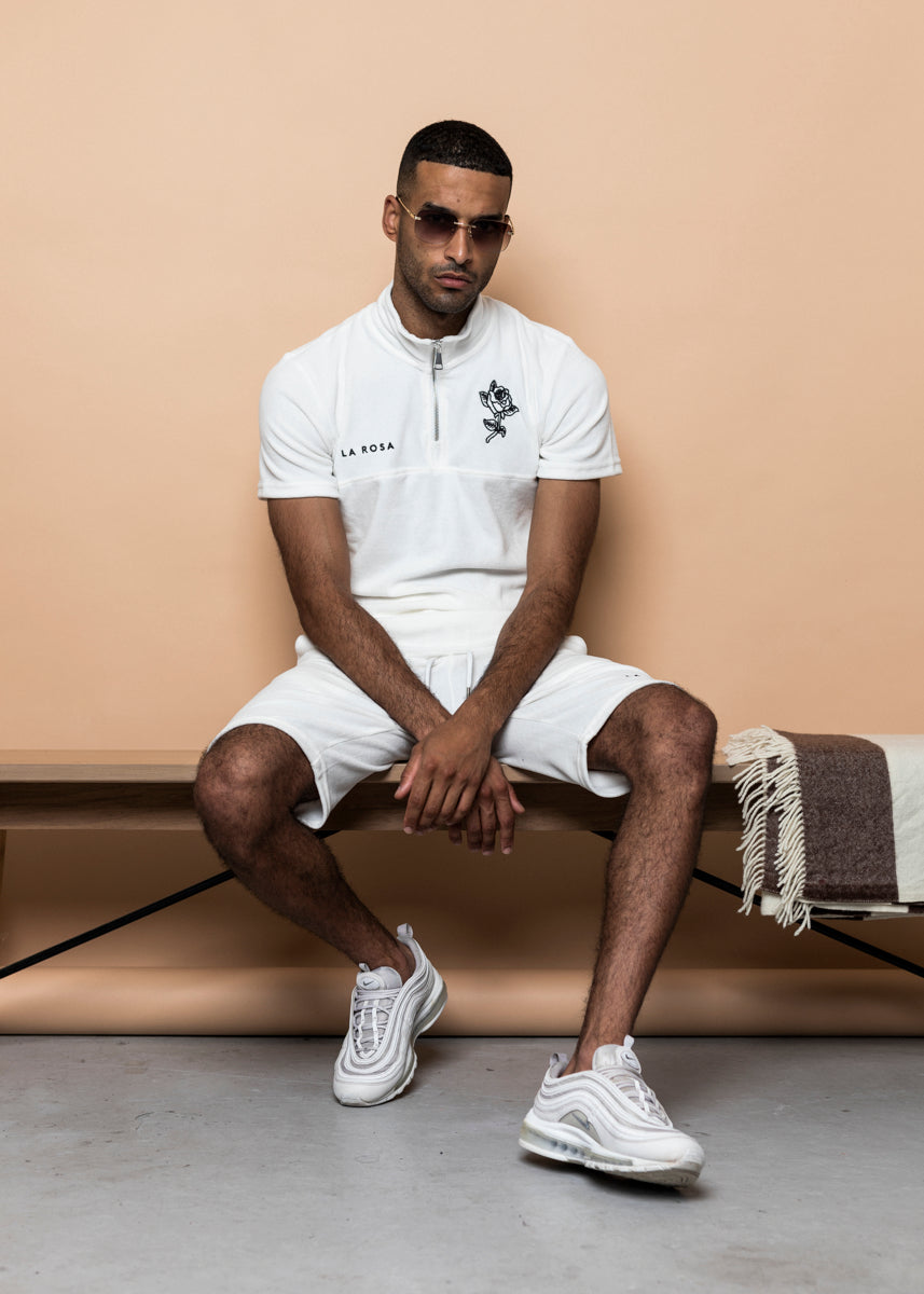 TRACKSUIT 'VELVET BIG ROSE SUMMER SUIT' - HVID